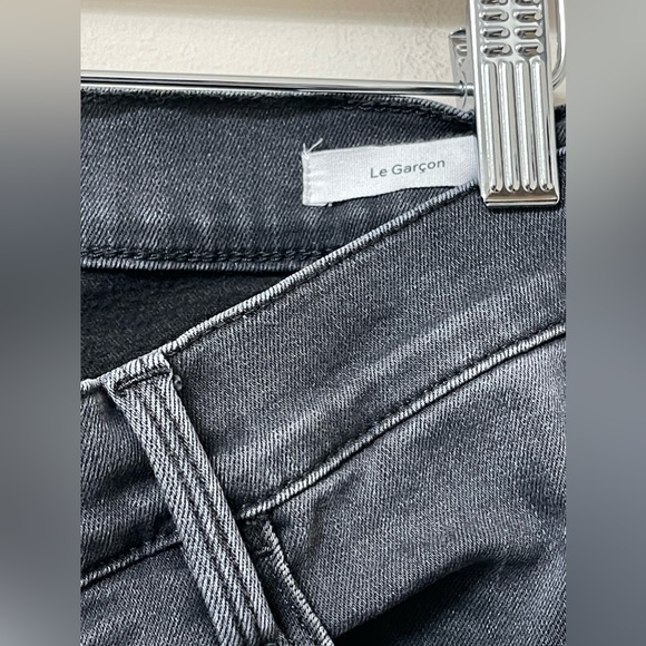 Frame Gray Washed Le Garçon High Waist Denim Jeans Size 28 - Picture 8 of 10